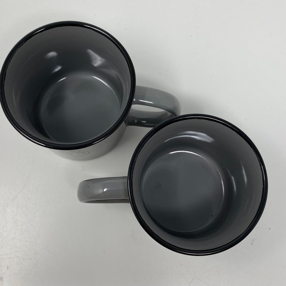 Set of Two Knob Creek Kentucky Bourbon Whiskey Ceramic Mugs Cups Gray Black Logo - Picture 6 of 8